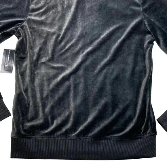 International Concepts Skip Sport Deep Black Velour Classic Fit Mens Jacket - Picture 11 of 12